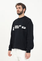 KARL LAGERFERLD Felpa girocollo nera da uomo con stampa logo KLA1M20030 999 KARL LAGERFELD 