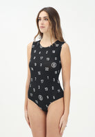 MAISON MARGIELA Body smanicato nero per donna e bambina con stampa Numeric M60764MM05K M6900 MAISON MARGIELA 