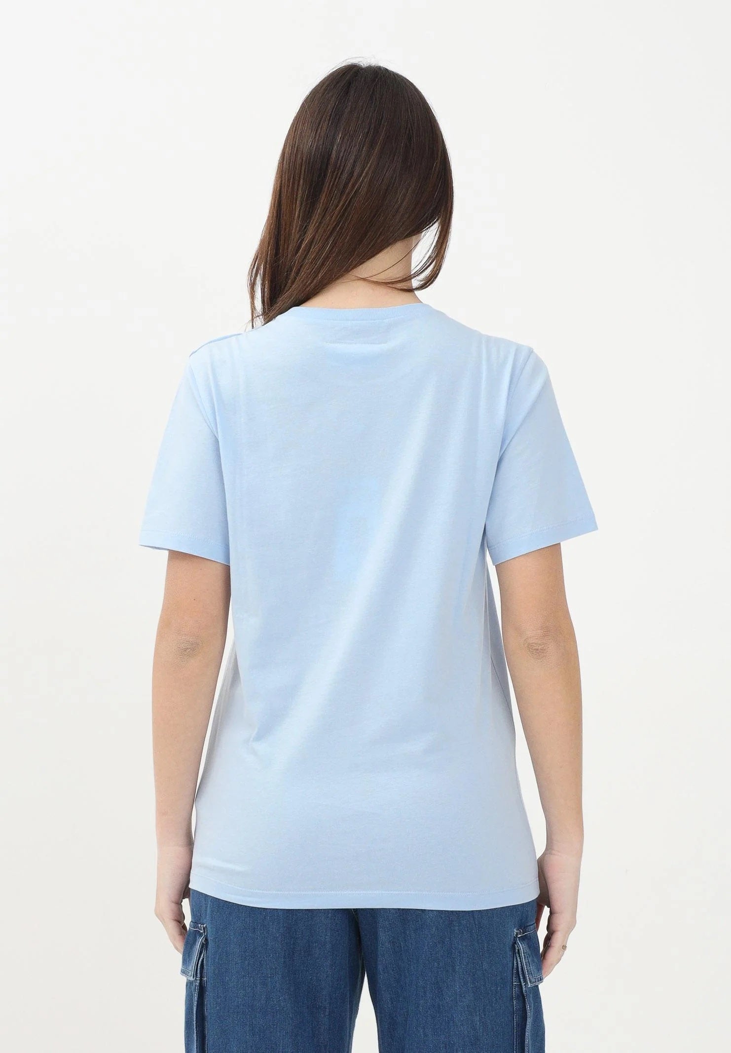 MAISON MARGIELA T-shirt a manica corta azzurra per donna, ragazzi e bambini con grafica "Stamp Numbers" M60775MM04I M6807 MAISON MARGIELA 