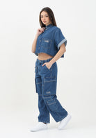 MAISON MARGIELA Jeans cargo in denim blu medio chiaro per donne, ragazze e bambine M60793MM04S M601 MAISON MARGIELA 
