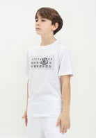 MAISON MARGIELA T-shirt a manica corta bianca per donna, ragazze e bambina con "Stamp Numbers" M60803MM02Y M6100 MAISON MARGIELA 