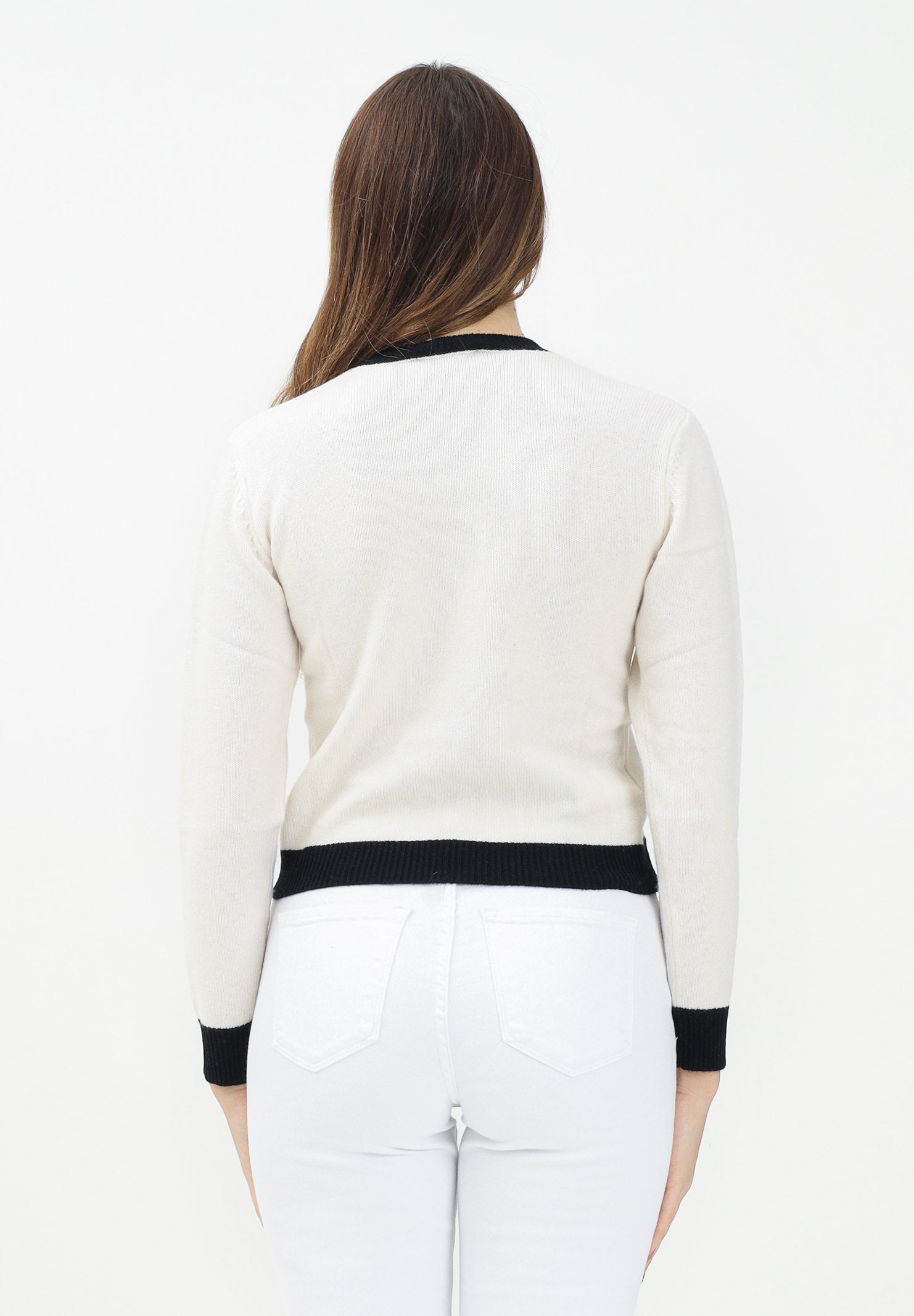 MARNI Maglioncino girocollo panna per donna e bambina con logo M00993M00ML 0M111 MARNI 