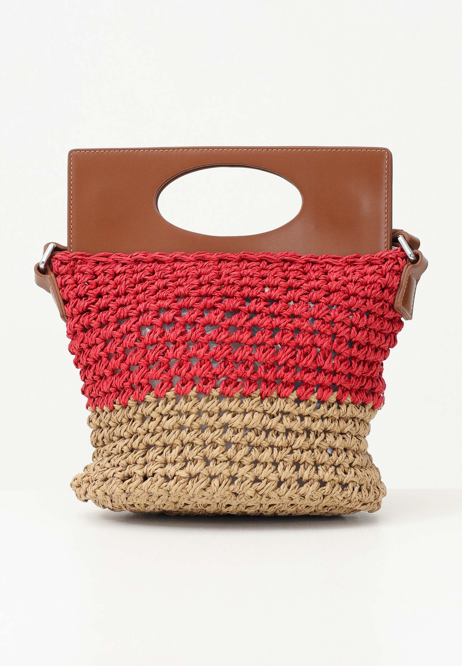 MARNI Borsa leggera in tessuto effetto rafia bicolor da donna M01475M00UH 0M416 MARNI 