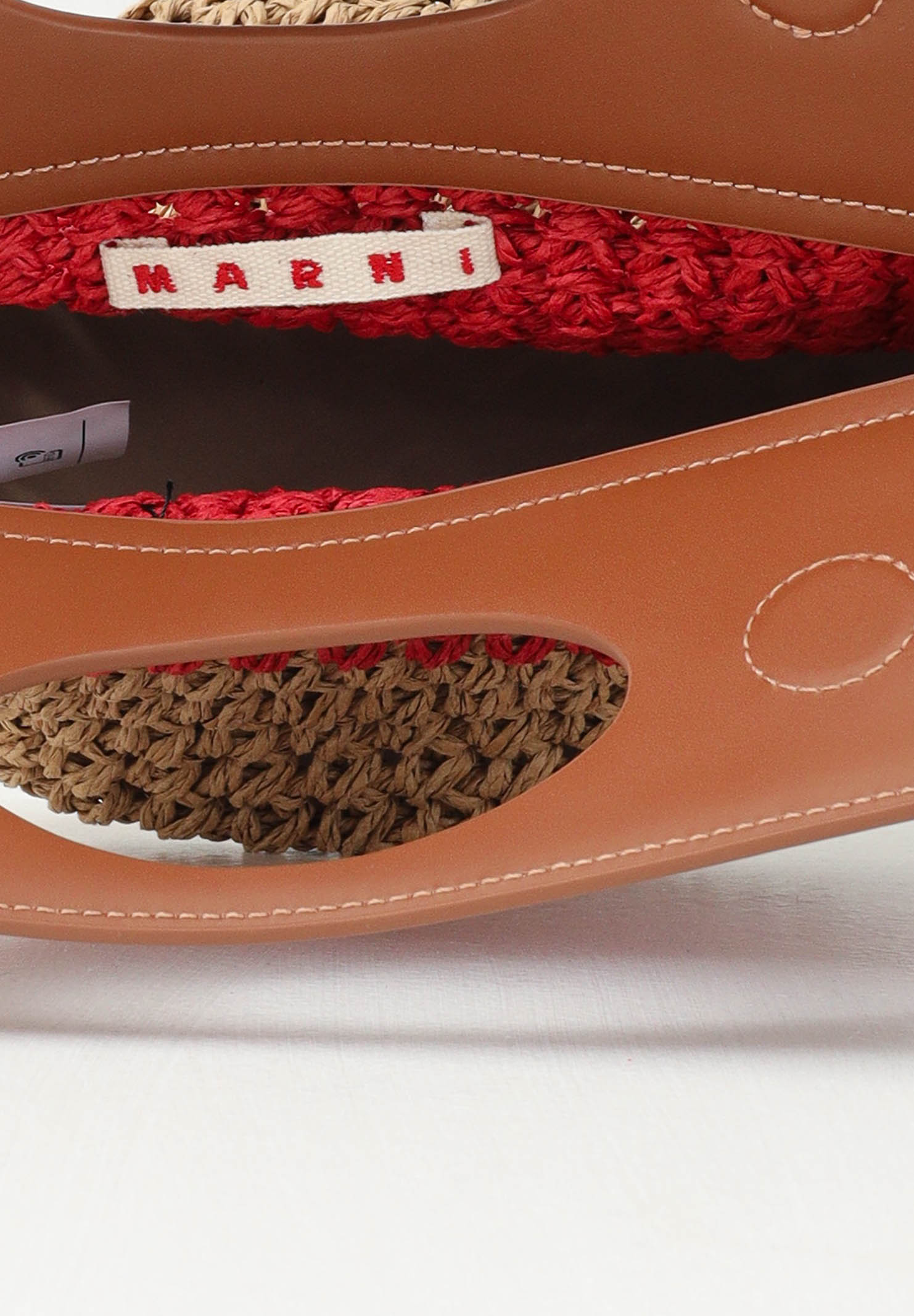 MARNI Borsa leggera in tessuto effetto rafia bicolor da donna M01475M00UH 0M416 MARNI 