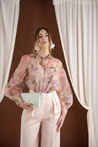 MAX MARA Camicia a manica lunga avorio da donna con stampa floreale 2516261044600 001 MAX MARA 