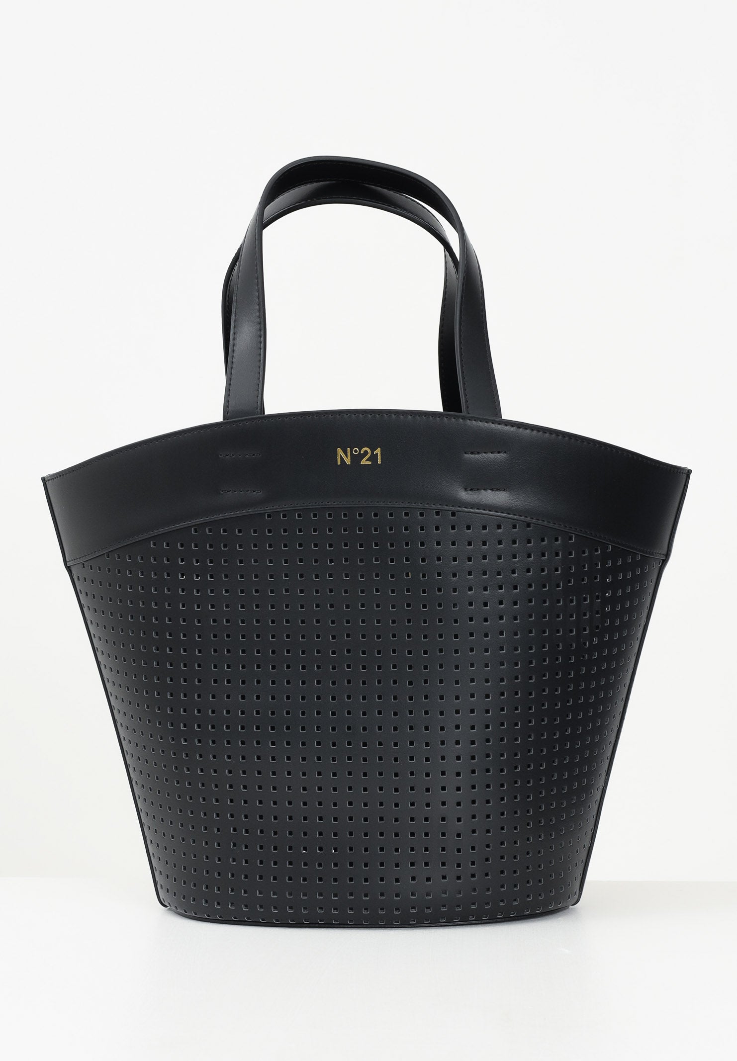 N21 Shopper nera da donna in tessuto spalmato traforato N2104SN0422 0N900 N21 