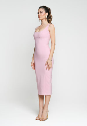 SANTAS Abito midi COTTON CANDY rosa da donna PV25011 ROSA SANTAS 