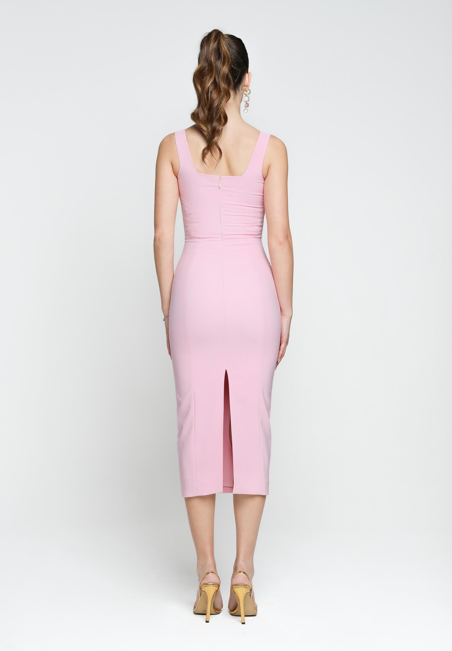 SANTAS Abito midi COTTON CANDY rosa da donna PV25011 ROSA SANTAS 