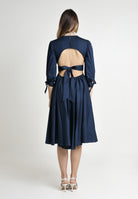 SANTAS Abito midi TIRAMISU' blu da donna PV25019 BLUE SANTAS 