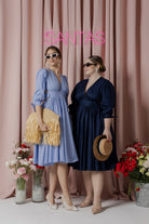 SANTAS Abito midi TIRAMISU' blu da donna PV25019 BLUE SANTAS 