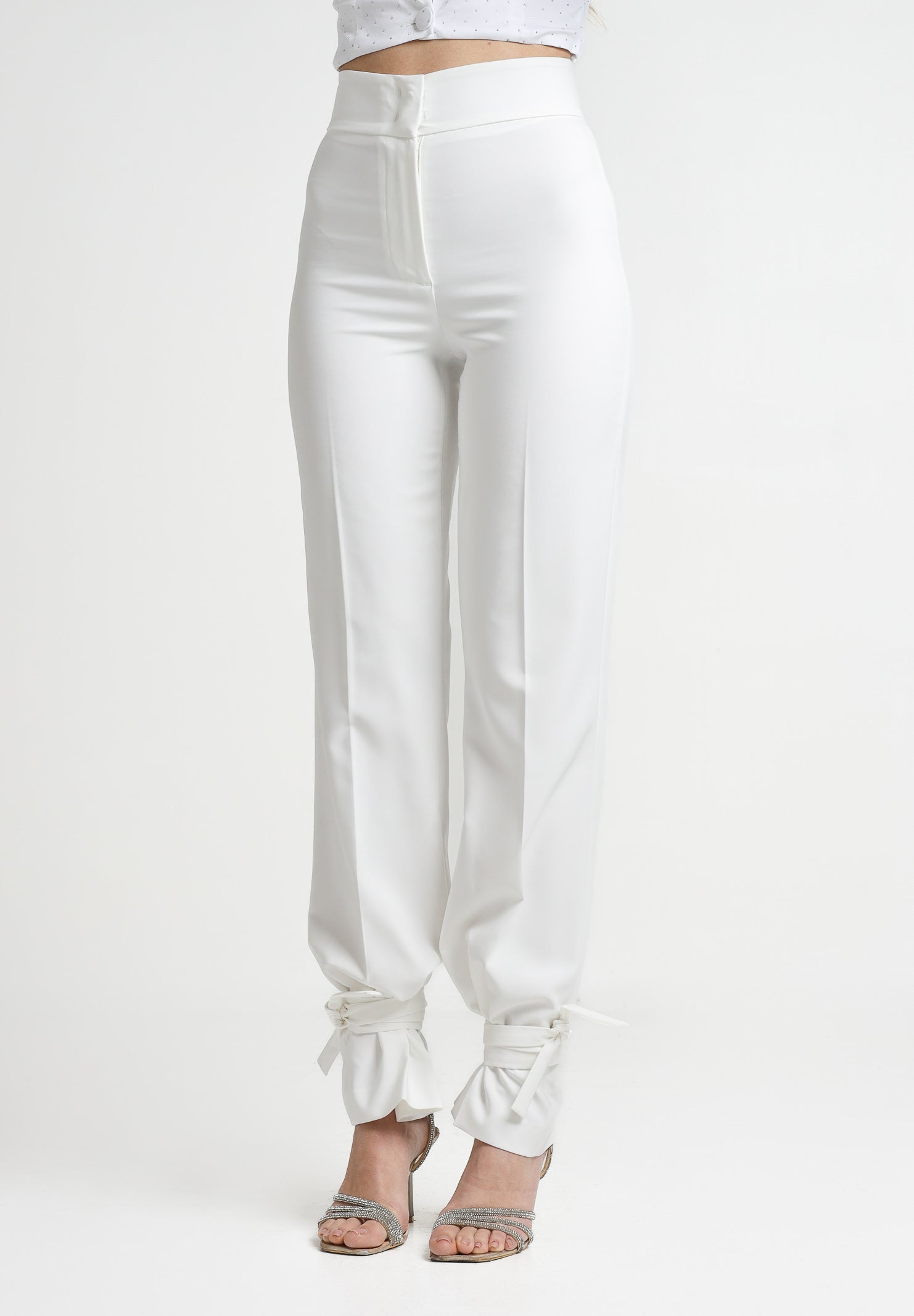 SANTAS Pantalone elegante DULCHE DE LECHE bianco da donna PV25024 BIANCO SANTAS 