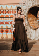 SANTAS Abito lungo DELIZIA marrone da donna PV2505 MARRONE SANTAS 