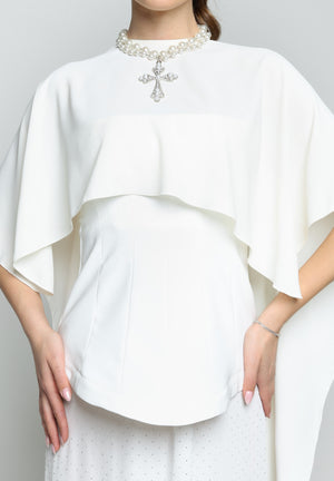 SANTAS Stola ÉCLAIR bianca da donna PV2507 BIANCO SANTAS 