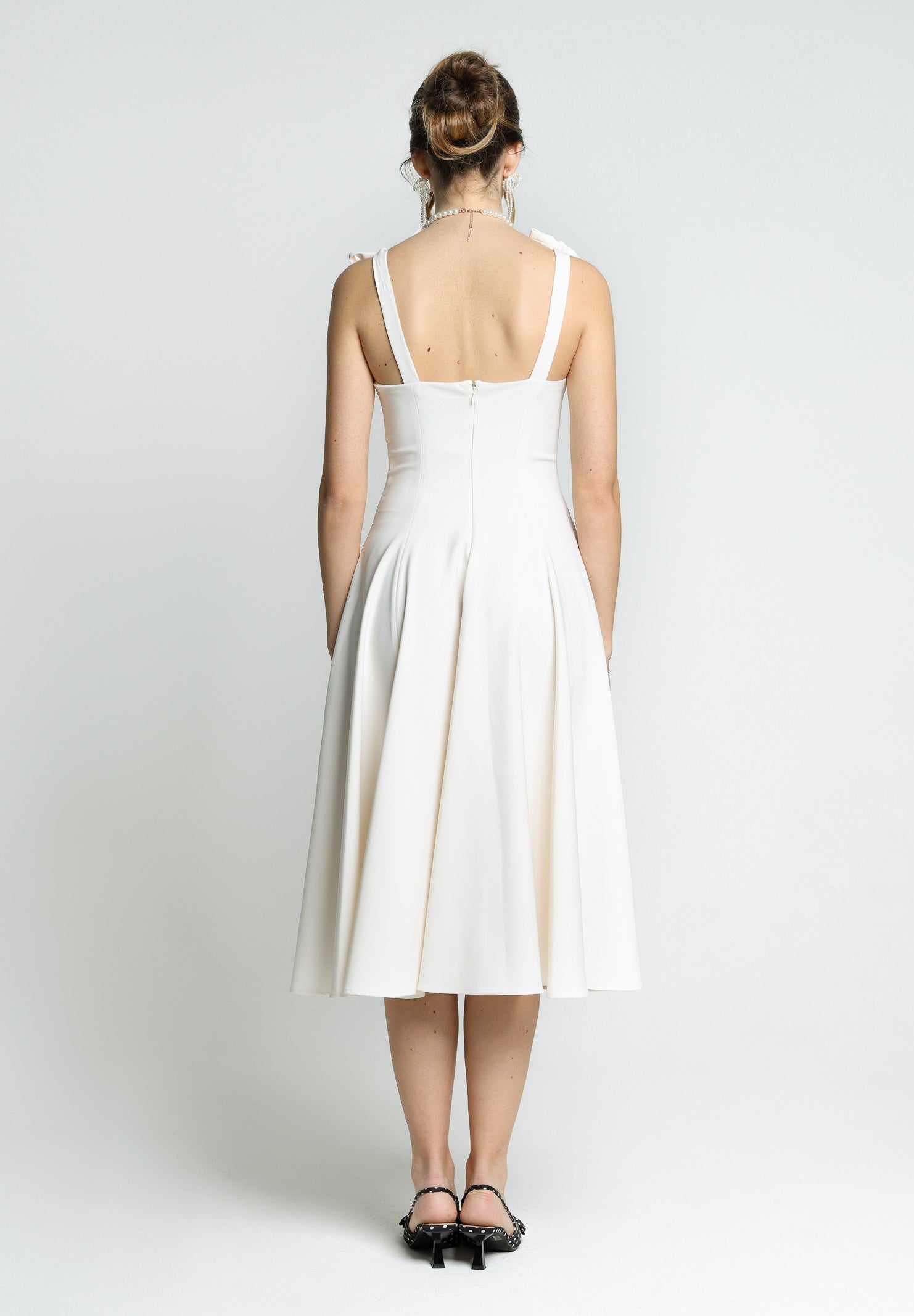 SANTAS Abito midi MEDELEINE panna da donna PV2508 PANNAC SANTAS 