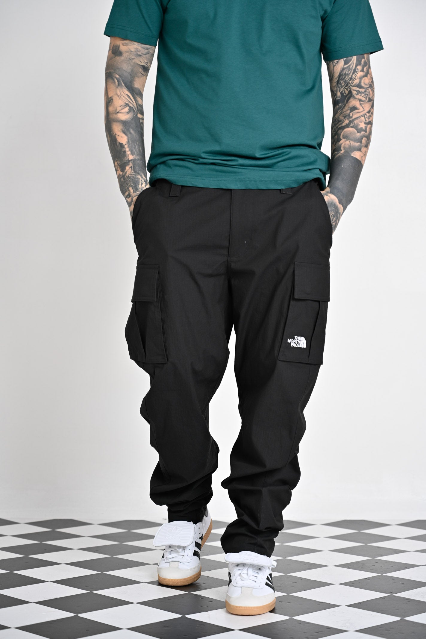 THE NORTH FACE Pantalone cargo Anticline nero da uomo NF0A826J4H01 . THE NORTH FACE 