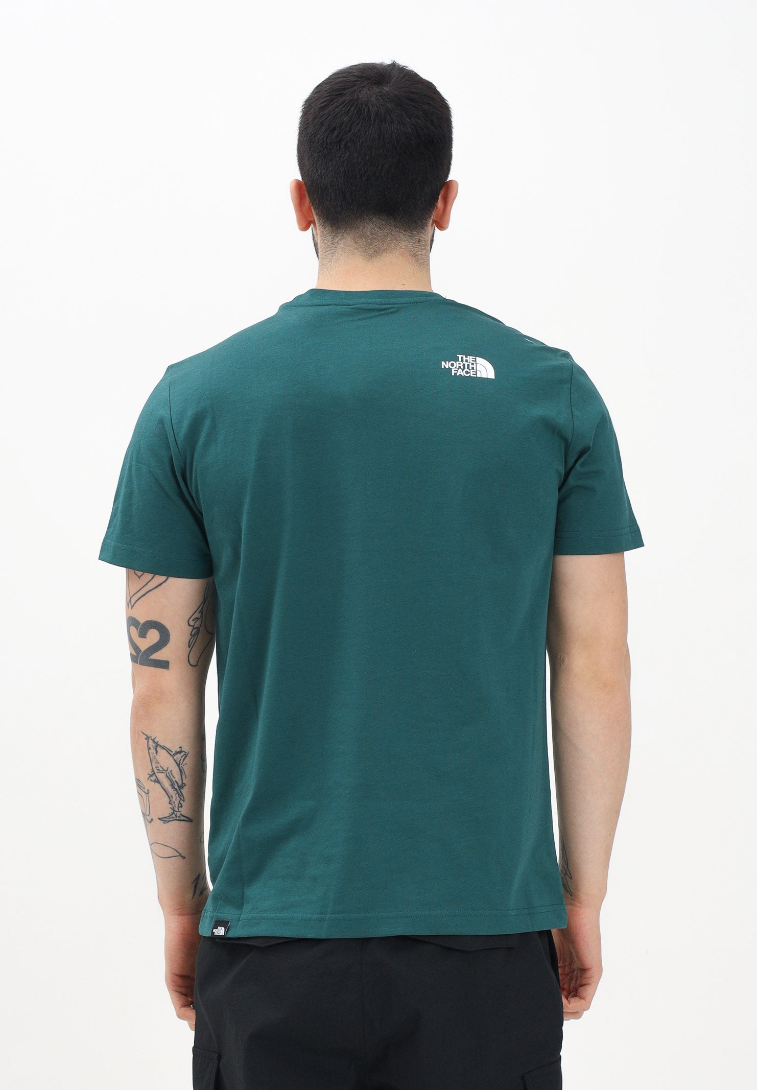 THE NORTH FACE T-shirt a manica corta Simple Dome verde da uomo NF0A87NG6GI1 . THE NORTH FACE 