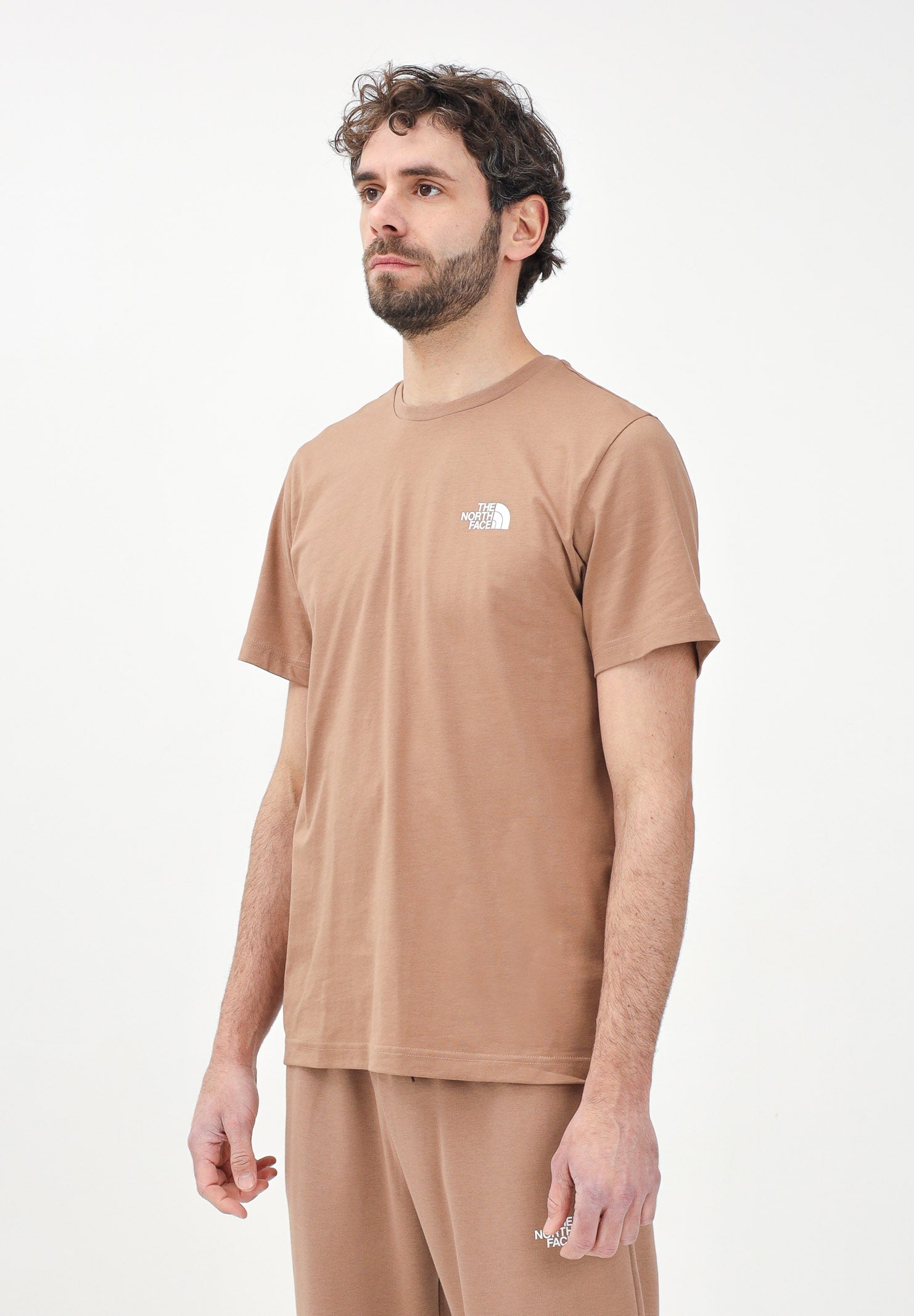 THE NORTH FACE T-shirt a manica corta Simple Dome marrone da uomo NF0A87NG6IH1 . THE NORTH FACE 