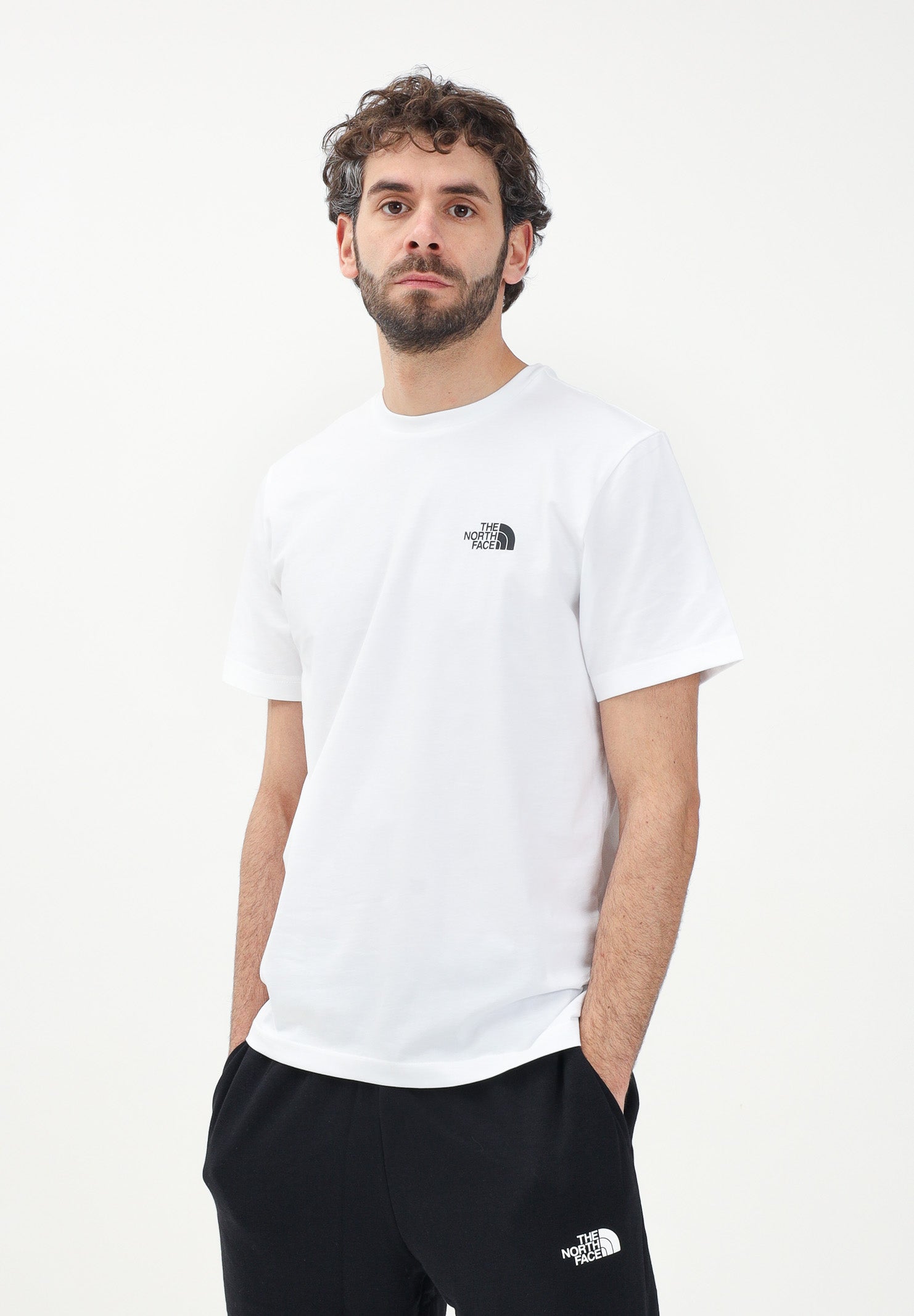 THE NORTH FACE T-shirt a manica corta Simple Dome bianca da uomo NF0A87NGFN41 . THE NORTH FACE 