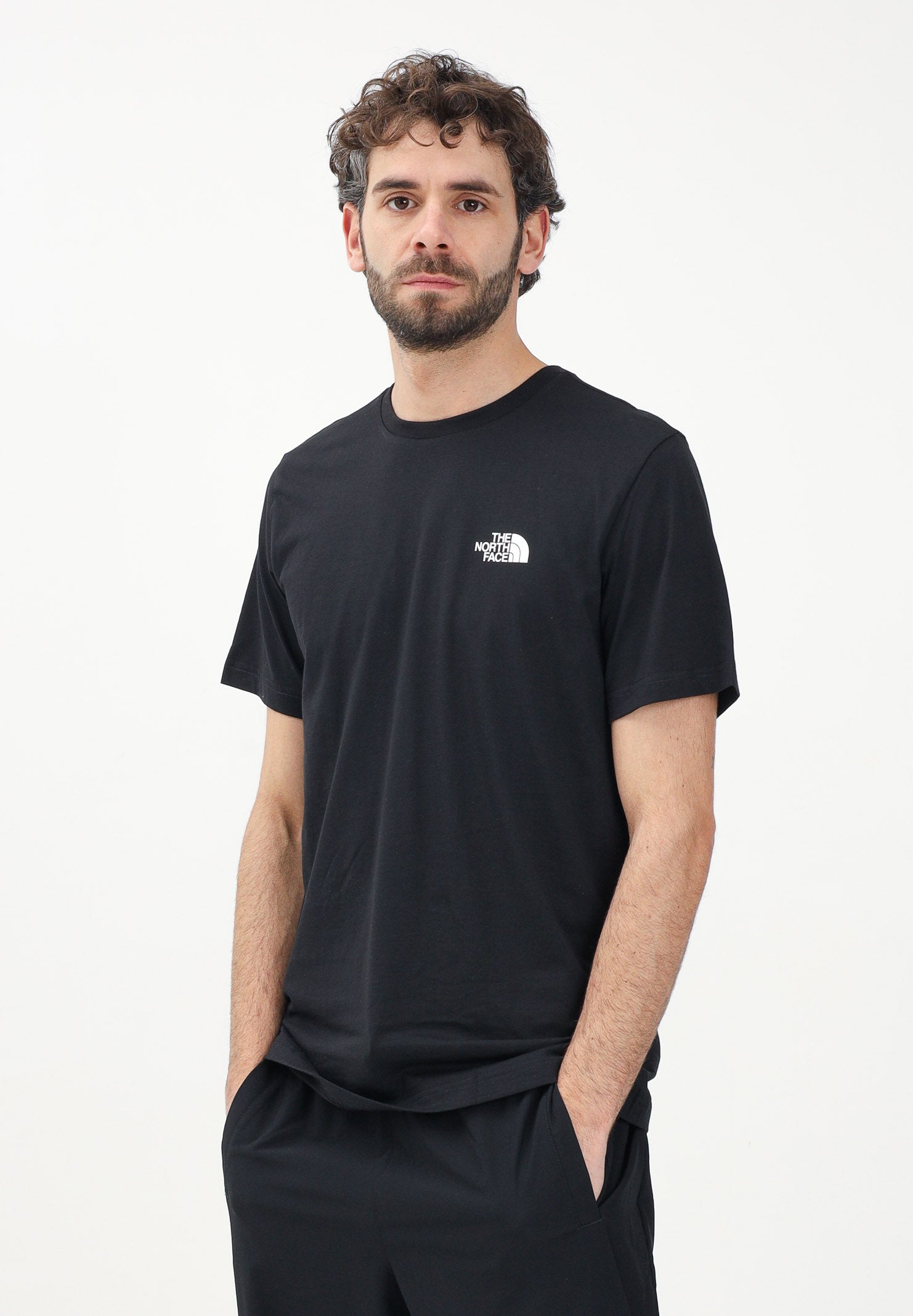 THE NORTH FACE T-shirt a manica corta Simple Dome nera da uomo NF0A87NGJK31 . THE NORTH FACE 