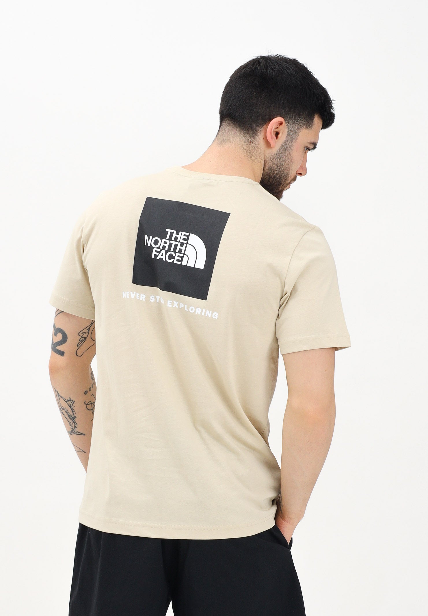 THE NORTH FACE T-shirt a manica corta NSE Reflective Box beige da uomo NF0A87NP3X41 . THE NORTH FACE 