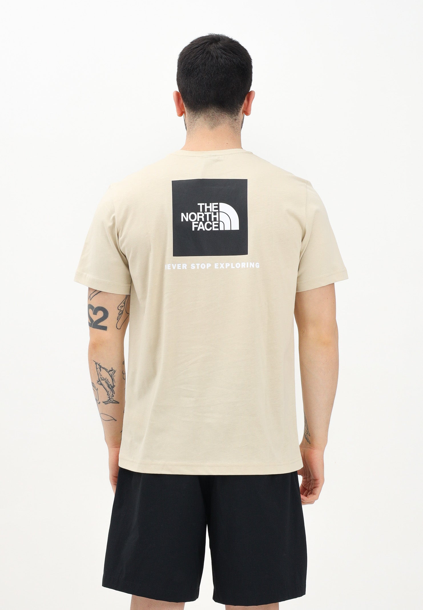 THE NORTH FACE T-shirt a manica corta NSE Reflective Box beige da uomo NF0A87NP3X41 . THE NORTH FACE 