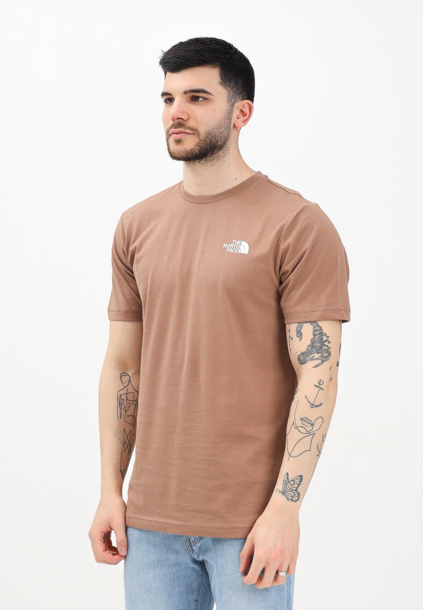 THE NORTH FACE T-shirt a manica corta NSE Reflective Box marrone da uomo NF0A87NPAR41 . THE NORTH FACE 