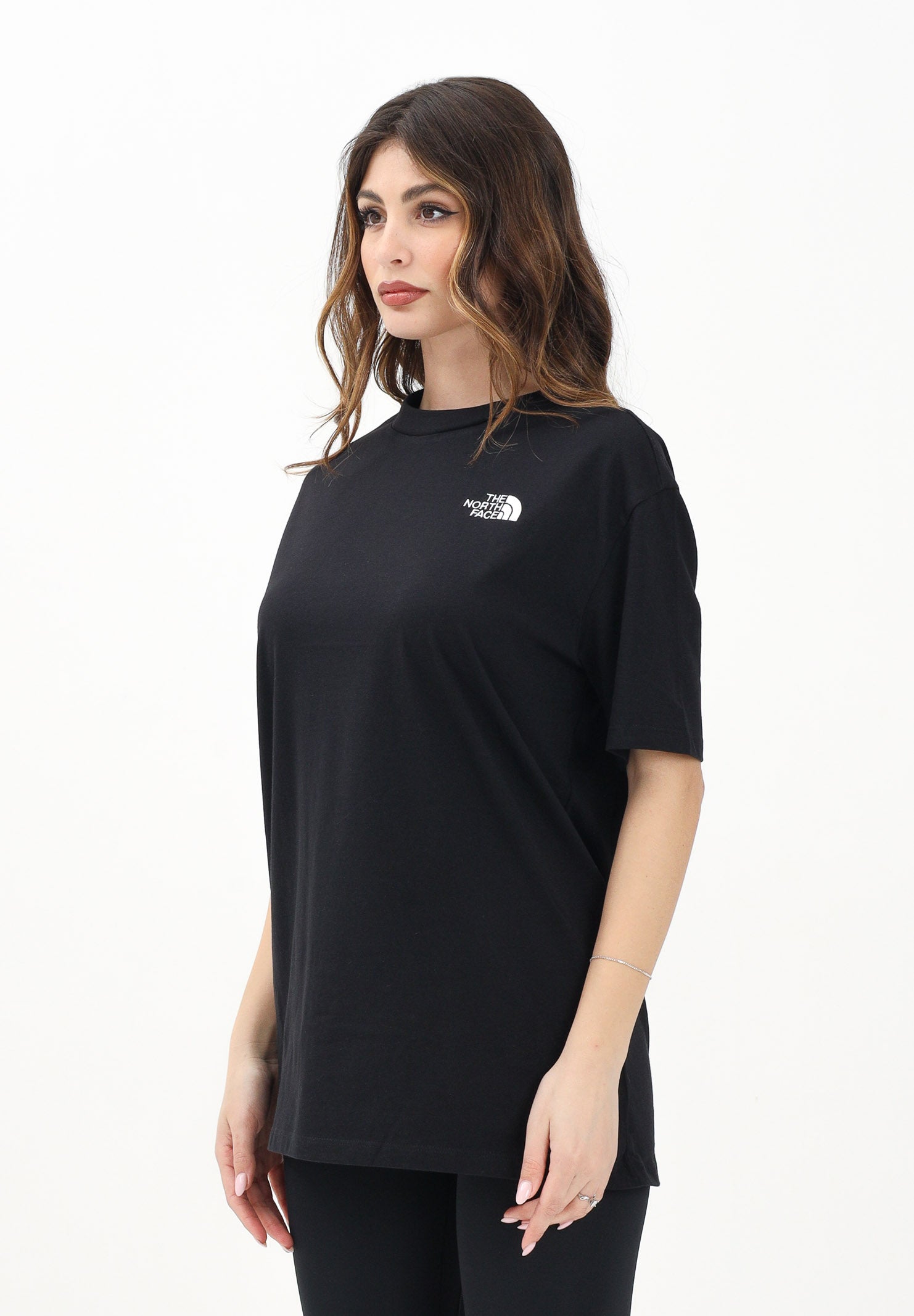 THE NORTH FACE T-shirt a manica corta Simple Dome nera da donna NF0A87NQJK31 . THE NORTH FACE 