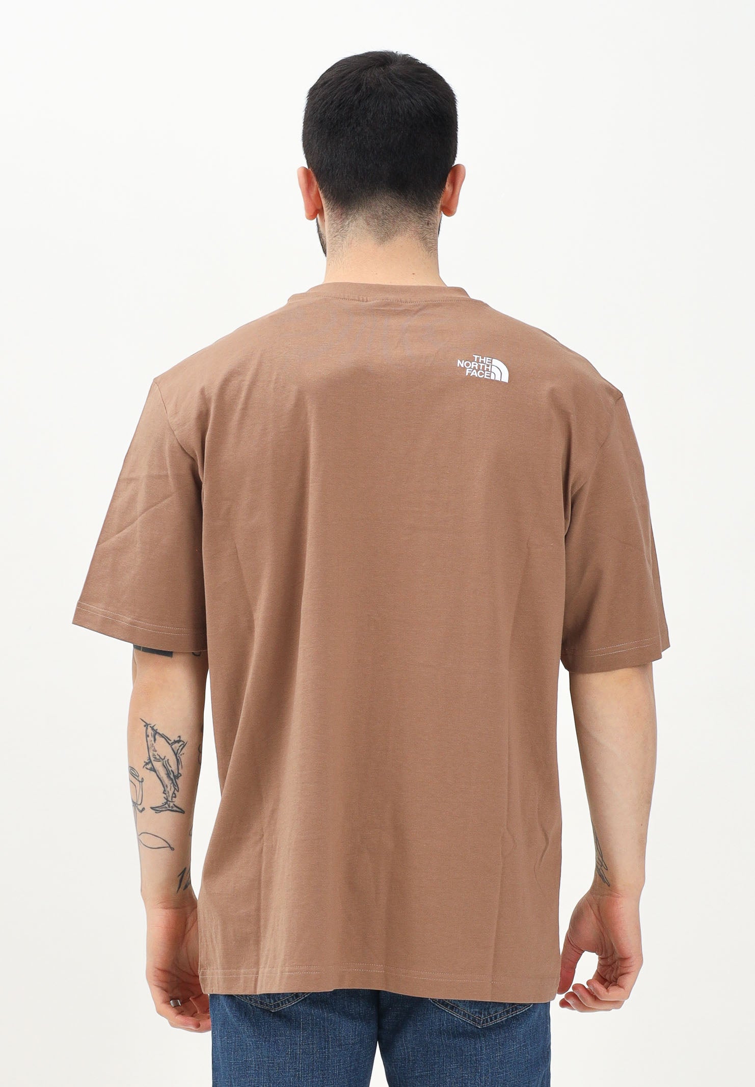 THE NORTH FACE T-shirt a manica corta Simple Dome marrone da uomo NF0A87NR6IH1 . THE NORTH FACE 