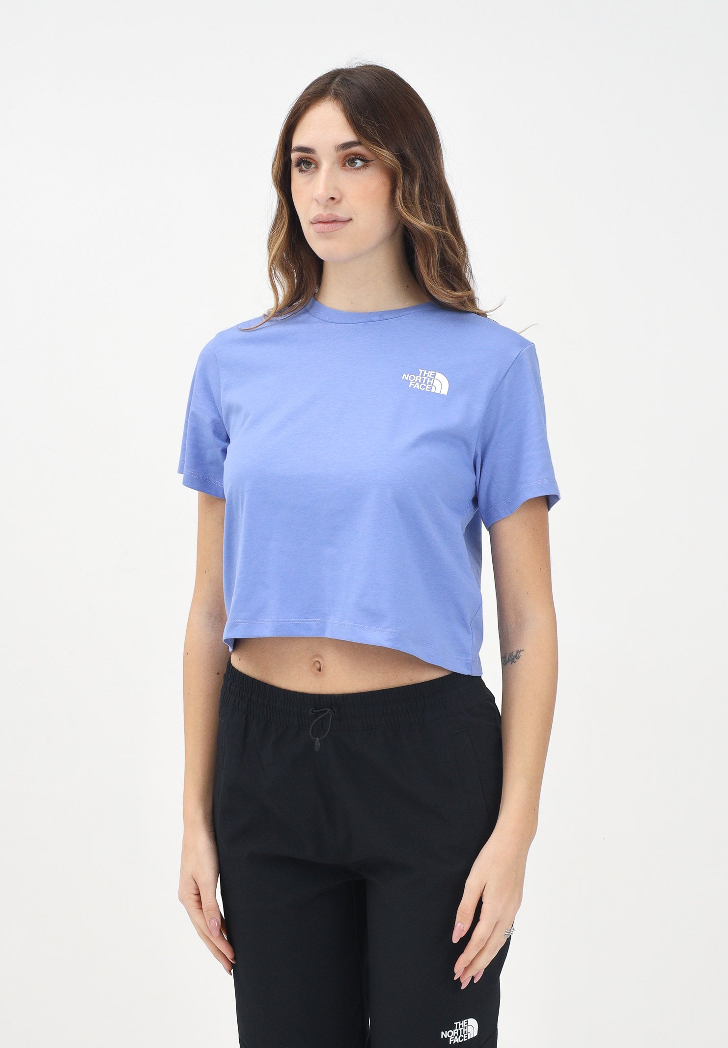 THE NORTH FACE T-shirt a manica corta Simple Dome lilla da donna NF0A87U40YI1 . THE NORTH FACE 