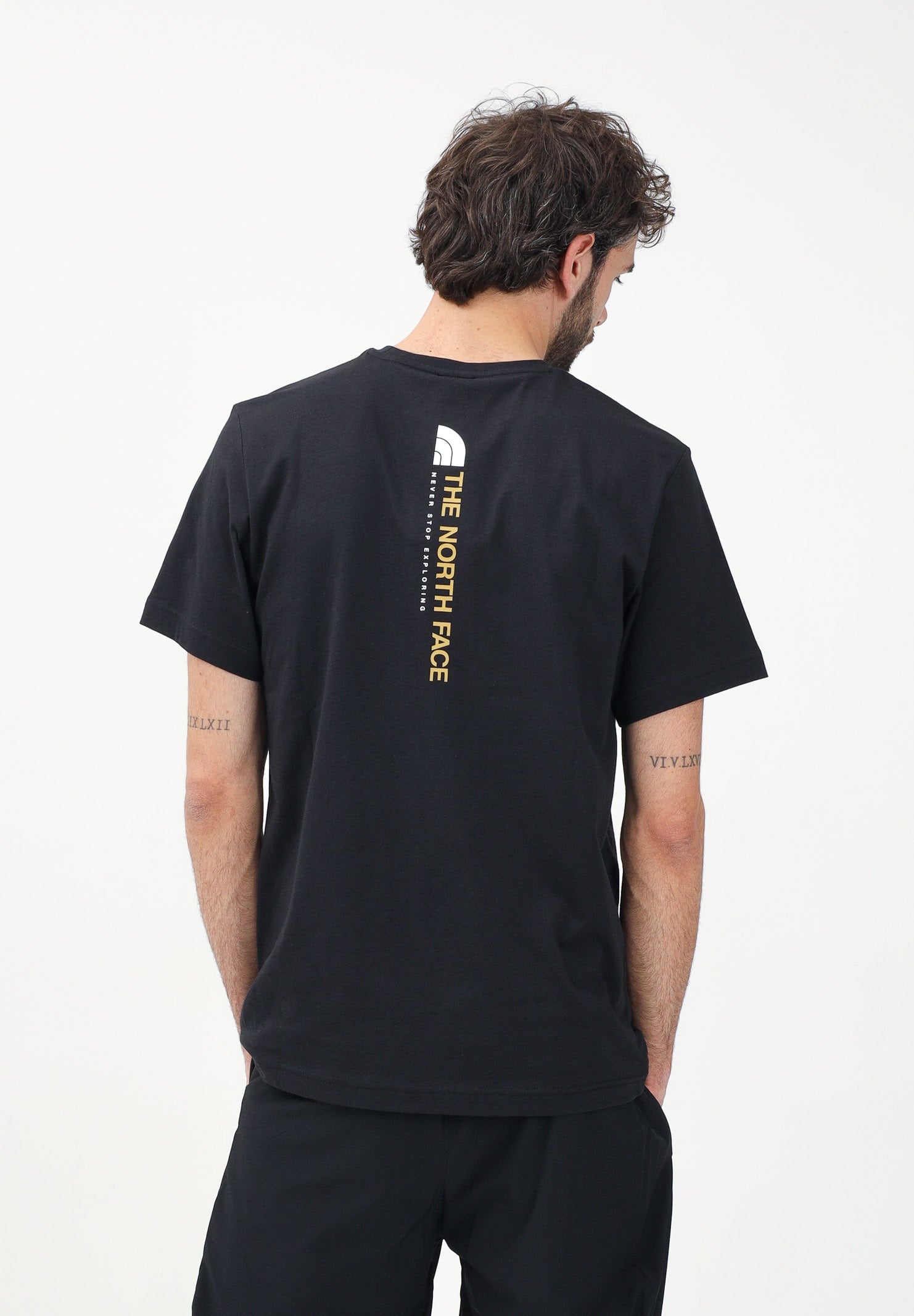 THE NORTH FACE T-shirt a manica corta Vertical nera da uomo NF0A89FPJK31 . THE NORTH FACE 