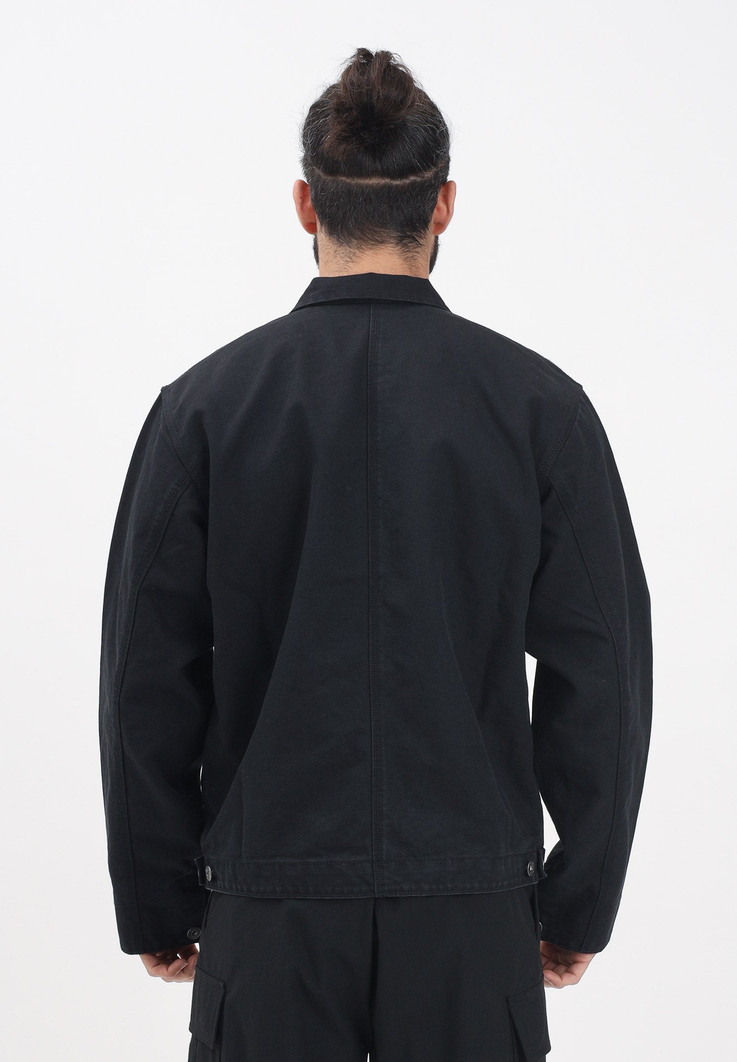 THE NORTH FACE Giubbotto di jeans Cedar Canvas in denim nero da uomo NF0A8B72JK31 . THE NORTH FACE 