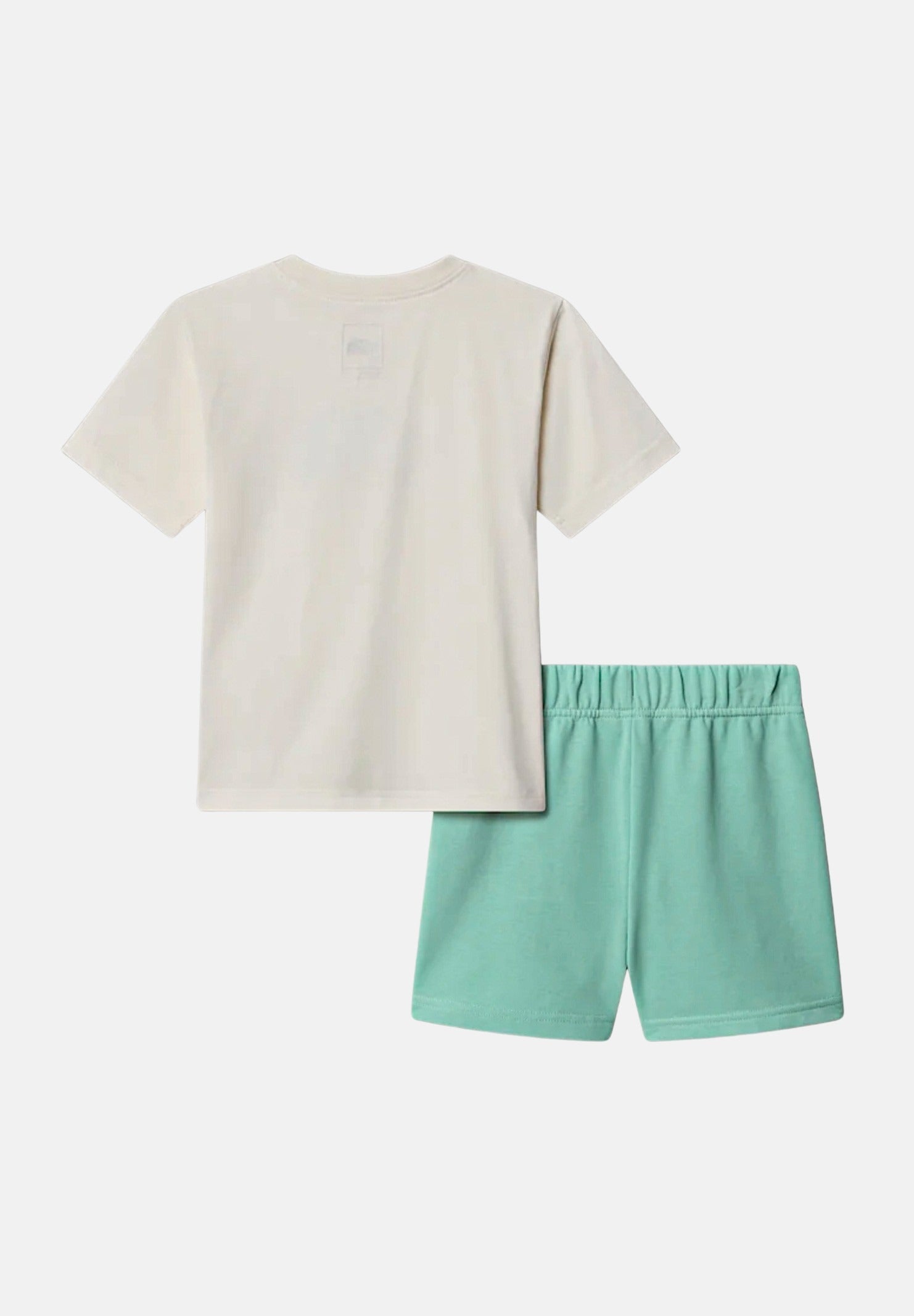 THE NORTH FACE Completino bianco e verde acqua da neonato con stampa logo NF0A8BA356R1 . THE NORTH FACE 