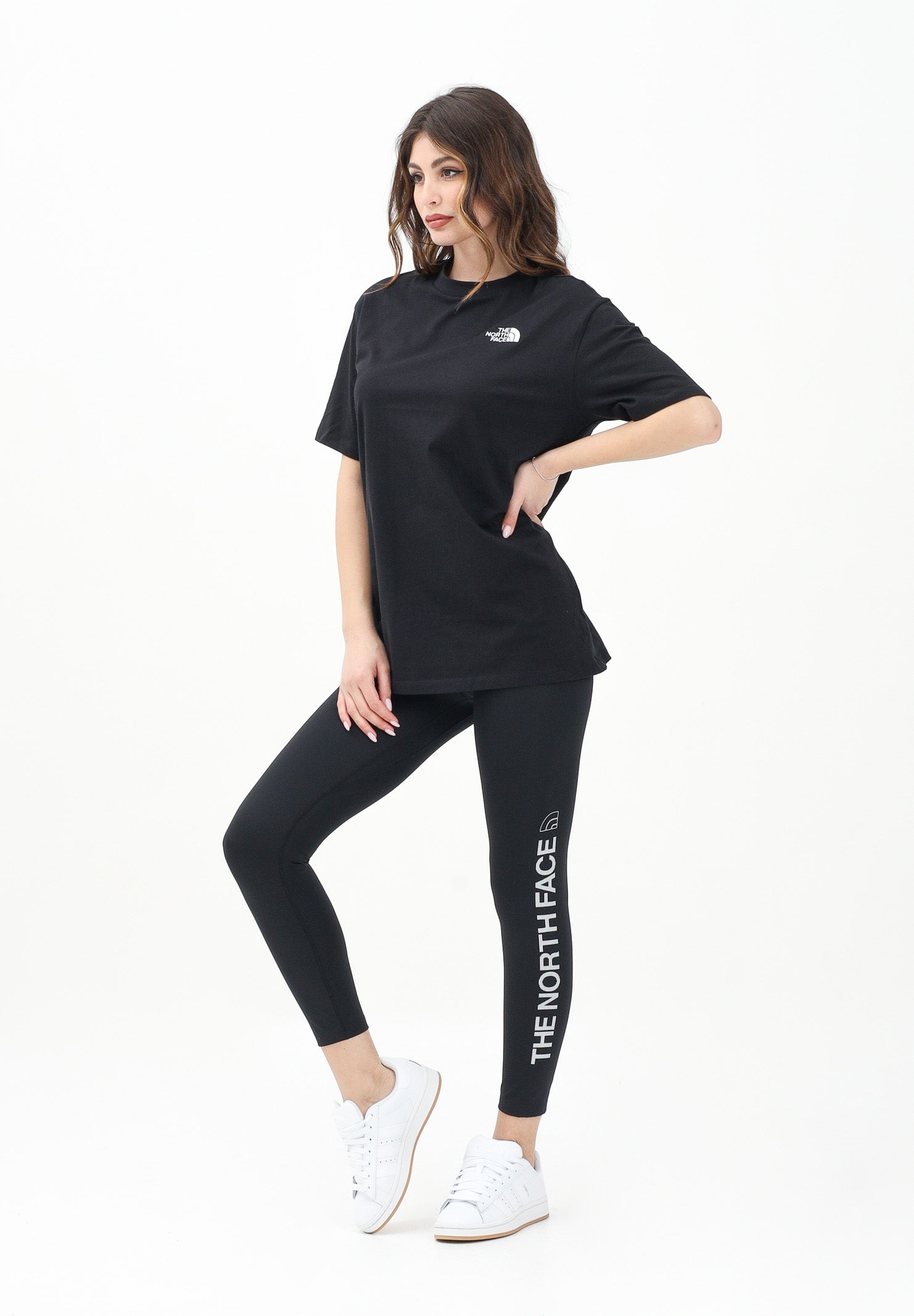 THE NORTH FACE Leggings FLEX HIGH RISE 7/8 LINES GRAPHIC nero da donna NF0A8BQSJK31 . THE NORTH FACE 
