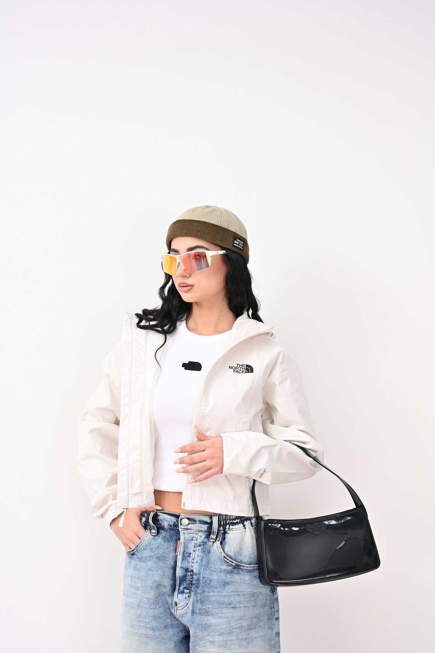 THE NORTH FACE Canotta Slim Rib bianca da donna NF0A8BVTFN41 . THE NORTH FACE 