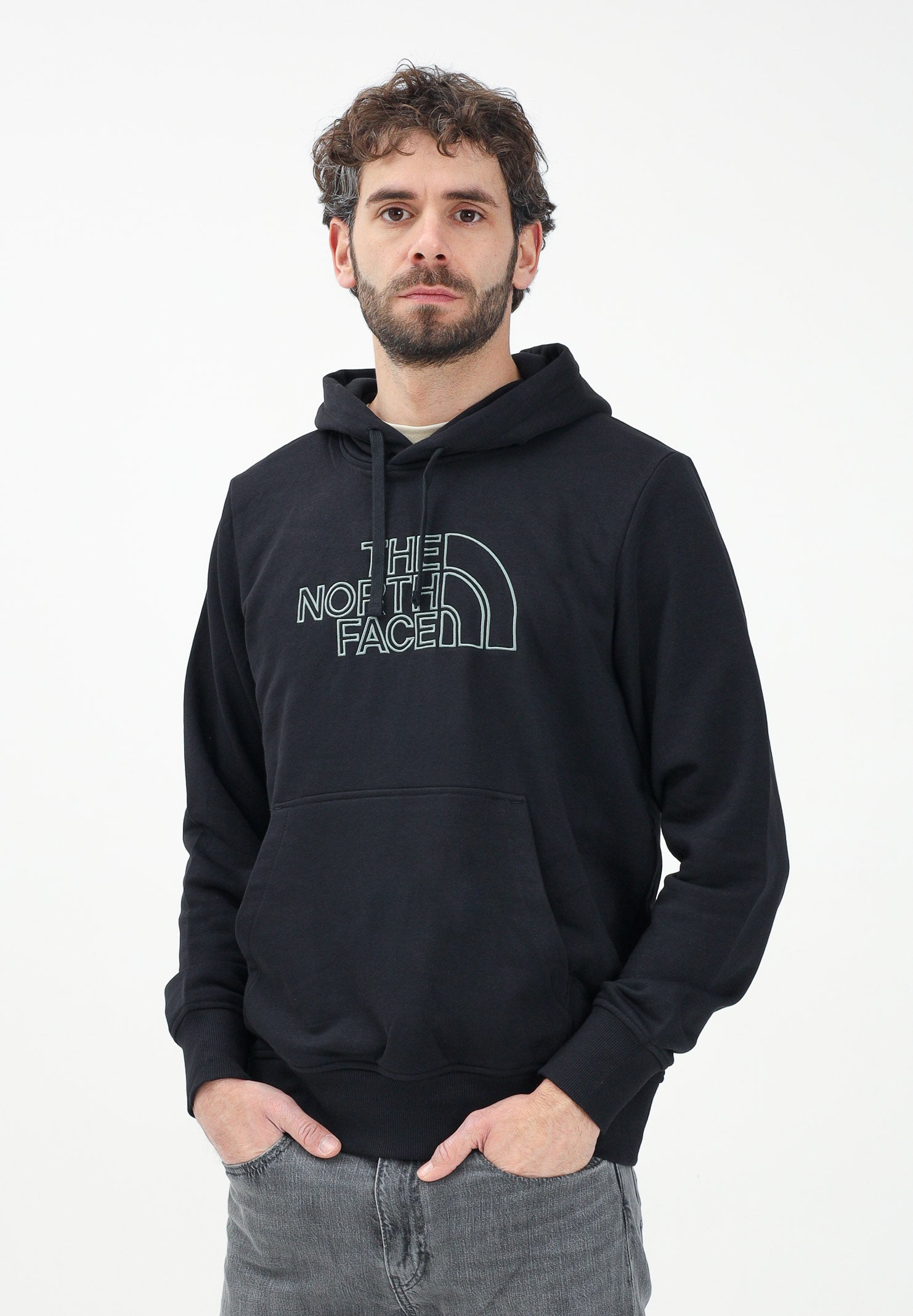 THE NORTH FACE Felpa con cappuccio Drew Peak Light nera da uomo NF0A8C1BASW1 . THE NORTH FACE 
