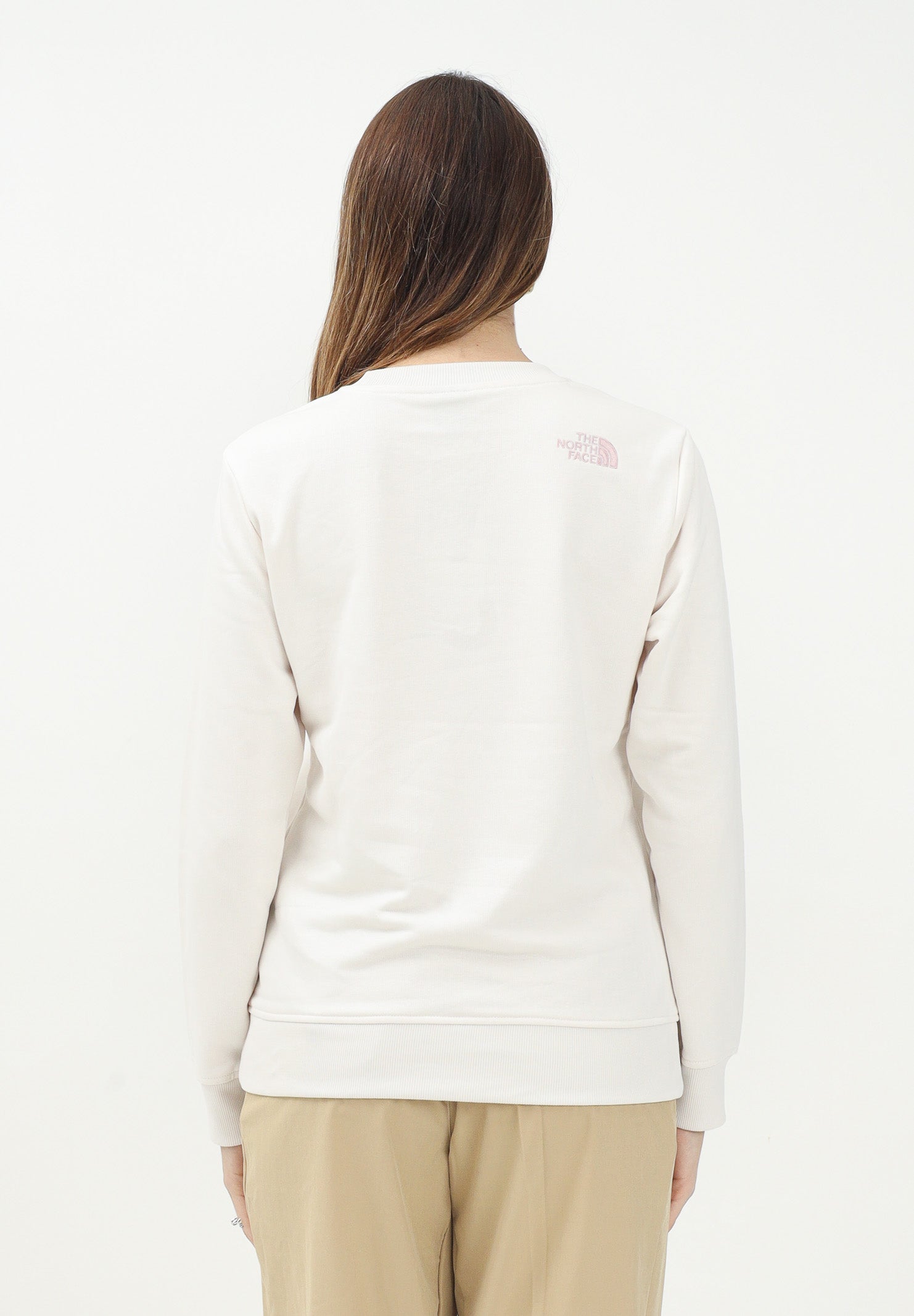 THE NORTH FACE Felpa girocollo Drew Peak Light panna da donna NF0A8C1EATW1 . THE NORTH FACE 
