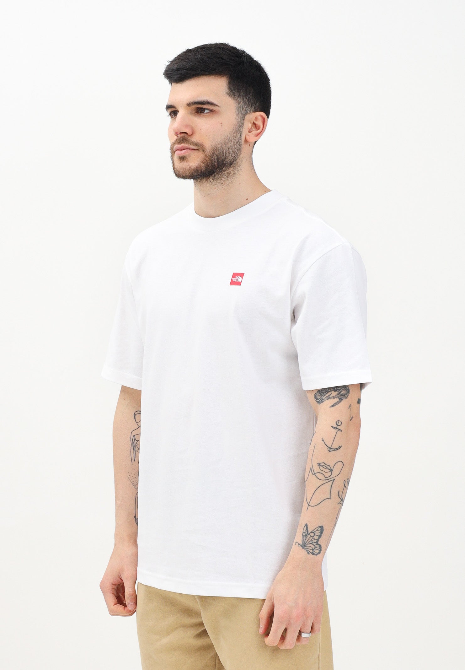 THE NORTH FACE T-shirt a manica corta Axys Oversized bianca da uomo NF0A8C1RFN41 . THE NORTH FACE 