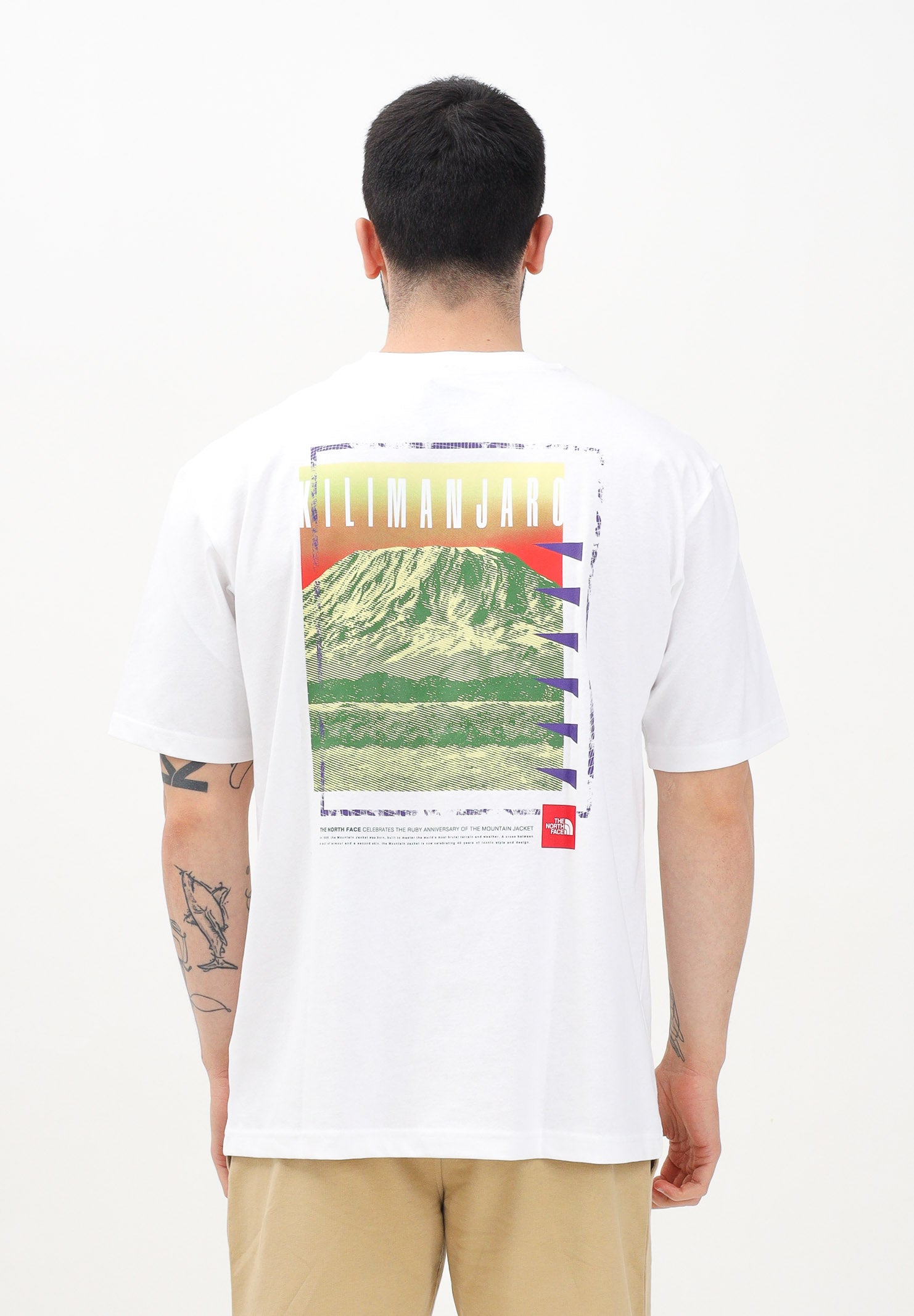THE NORTH FACE T-shirt a manica corta Axys Oversized bianca da uomo NF0A8C1RFN41 . THE NORTH FACE 