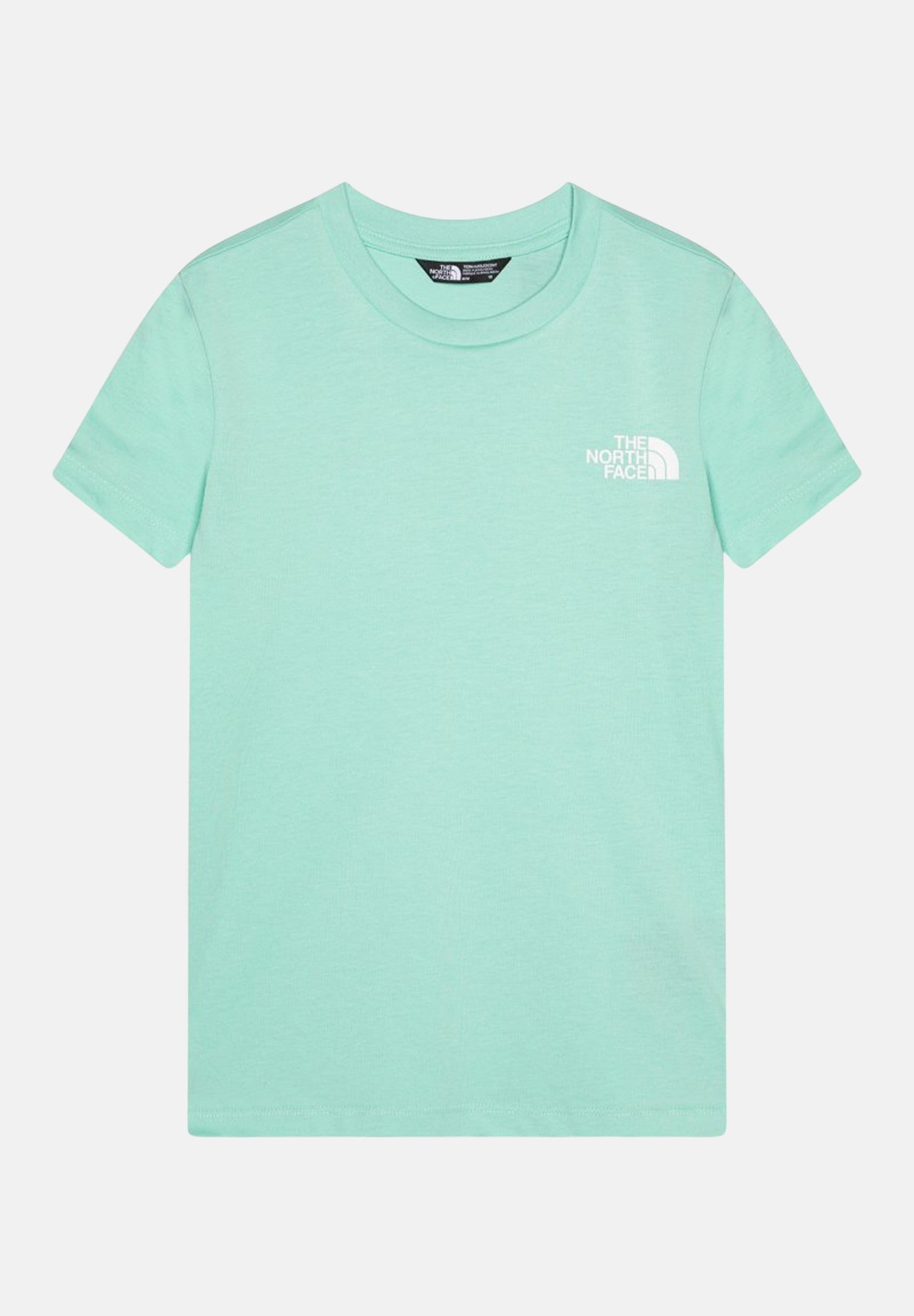 THE NORTH FACE T-shirt a manica corta Simple Dome verde acqua per bambino e bambina NF0A8DRP6EI1 . THE NORTH FACE 