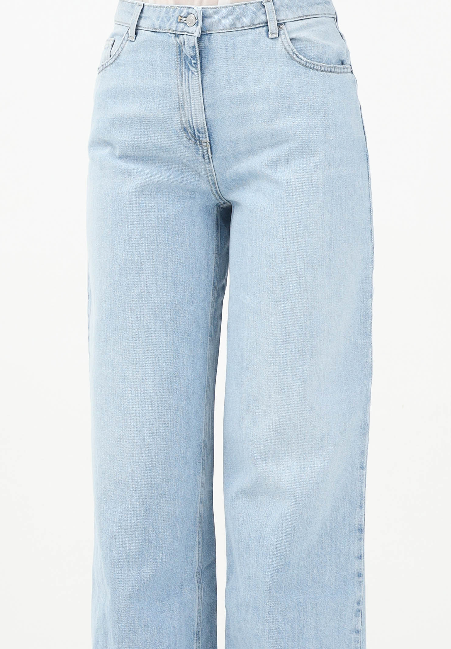 VICOLO Jeans a palazzo in denim chiaro da donna DD5142 ADE VICOLO 