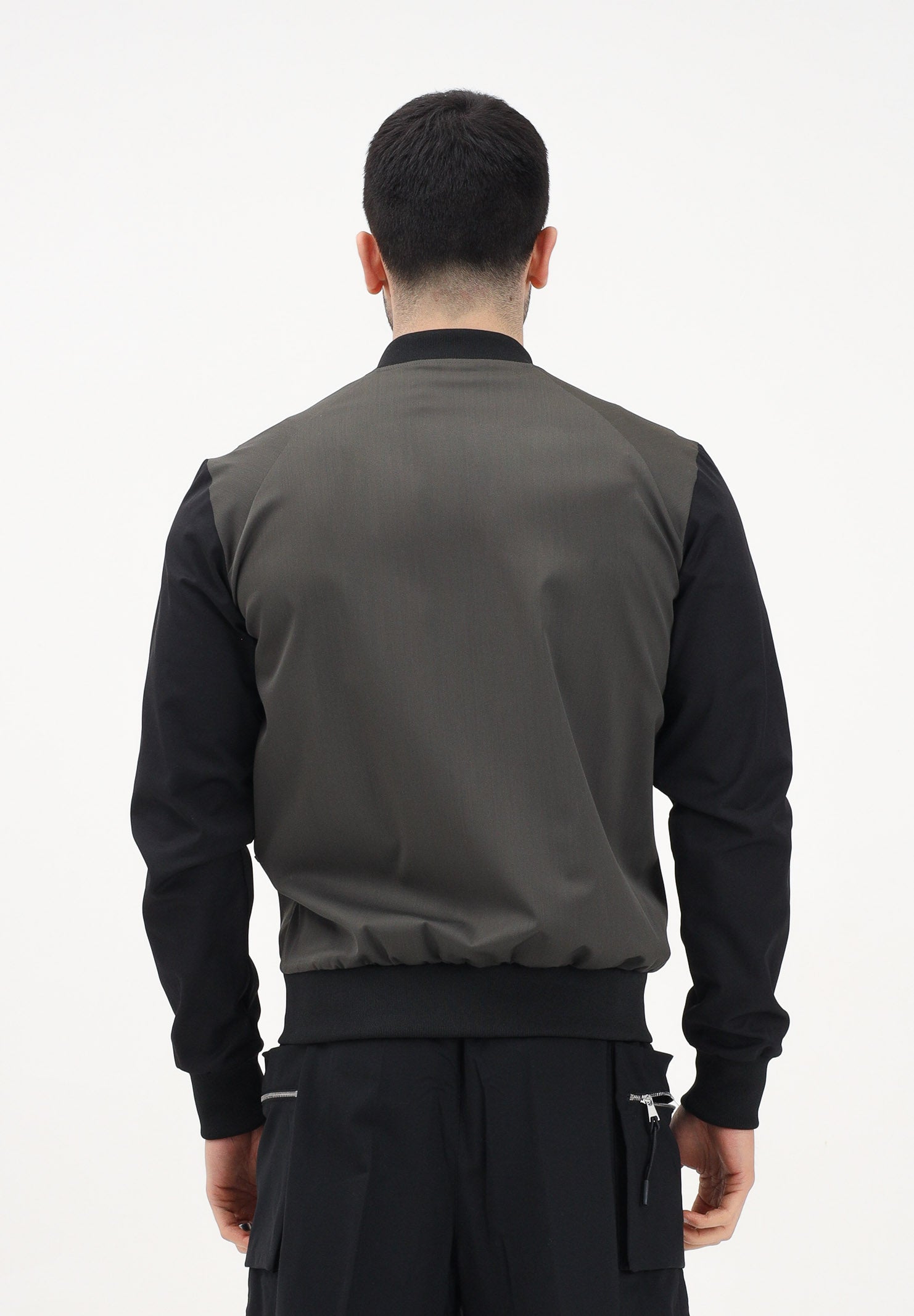 YES LONDON Bomber verde e nero da uomo XMF3953 VERDE YES LONDON 