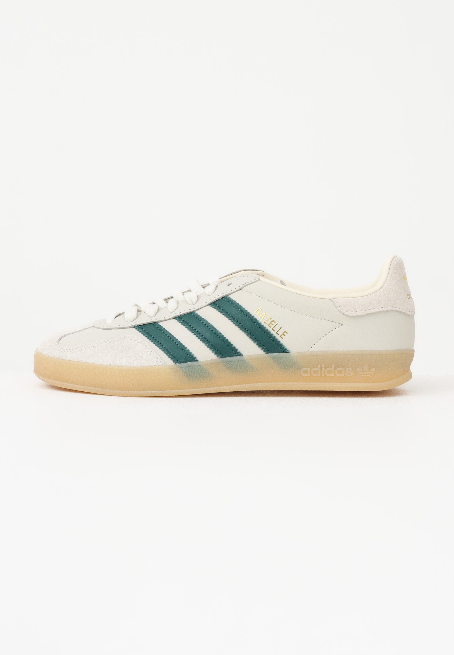 ADIDAS ORIGINALS Sneakers GAZELLE INDOOR AYAKKABI beige e verdi per uomo e donna IH9675 . ADIDAS ORIGINALS 