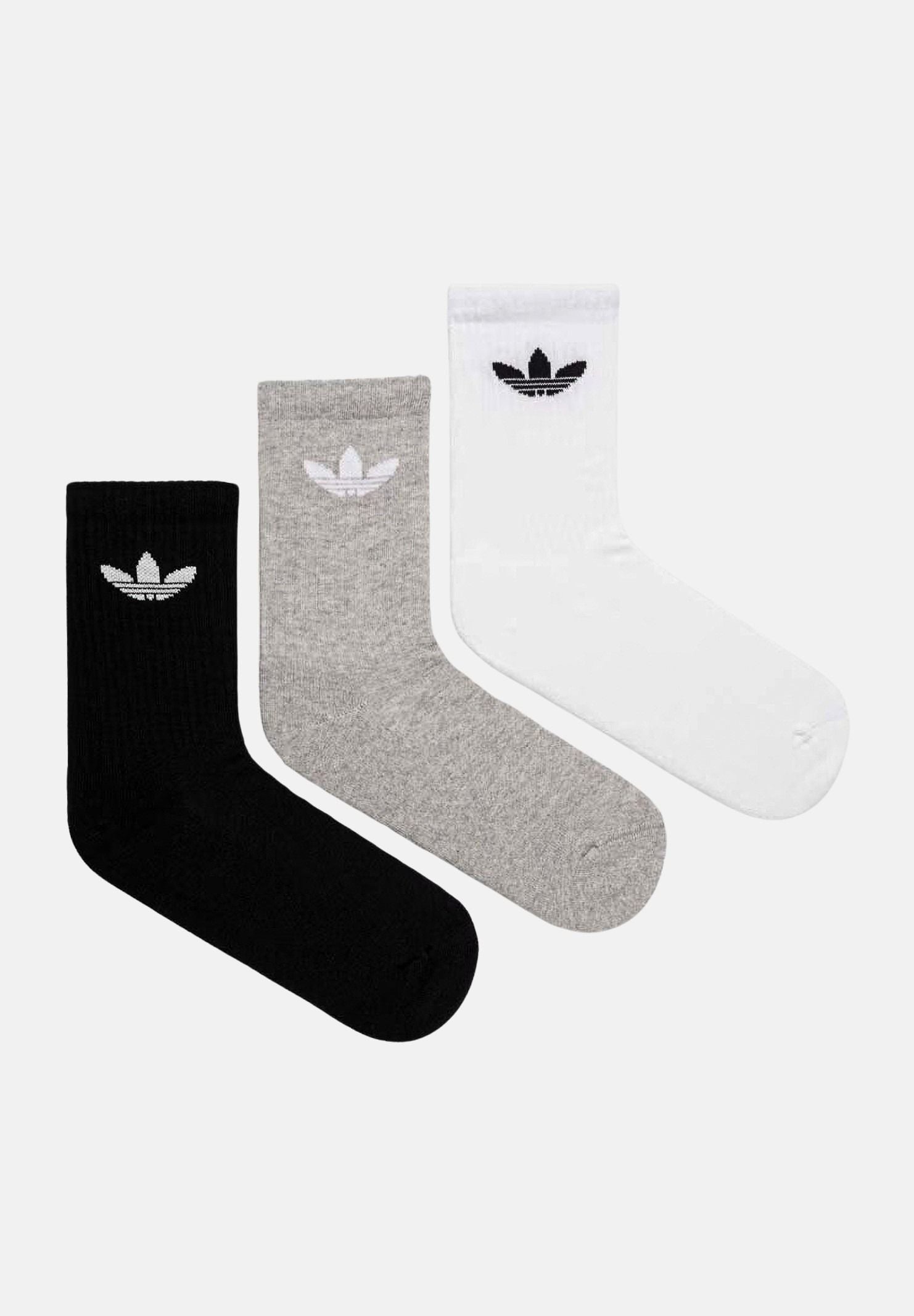 ADIDAS ORIGINALS Calzini Trefoil Cushion Crew (3 paia) multicolore per uomo e donna IJ5614 . ADIDAS ORIGINALS 