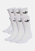 ADIDAS ORIGINALS Calzini Trefoil Cushion Crew (6paia) bianchi per uomo e donna IJ5619 . ADIDAS ORIGINALS 