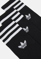 ADIDAS ORIGINALS Set da tre paia di calzini Solid Crew neri per uomo e donna IL5015 . ADIDAS ORIGINALS 