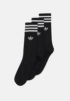 ADIDAS ORIGINALS Set da tre paia di calzini Solid Crew neri per uomo e donna IL5015 . ADIDAS ORIGINALS 