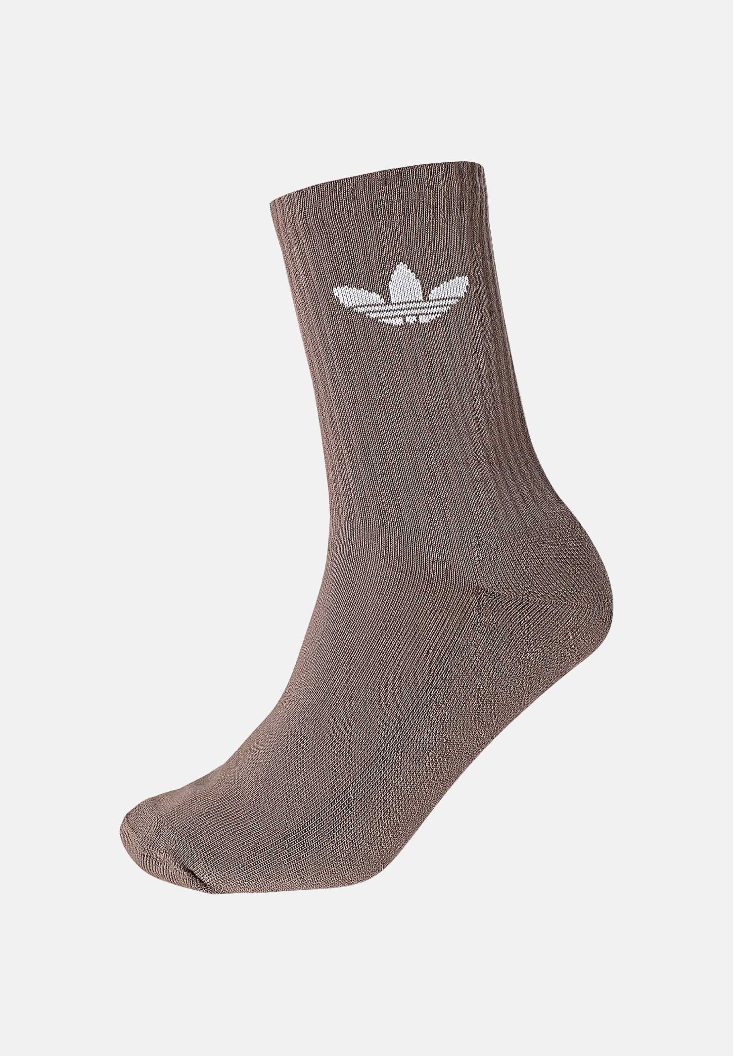 ADIDAS ORIGINALS Calzini (6paia) Trefoil Crew panna, beige e marroni per uomo e donna IT7570 . ADIDAS ORIGINALS 