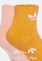 ADIDAS ORIGINALS Calzini antiscivolo (2 paia) rosa e arancione da neonato JC8540 . ADIDAS ORIGINALS 