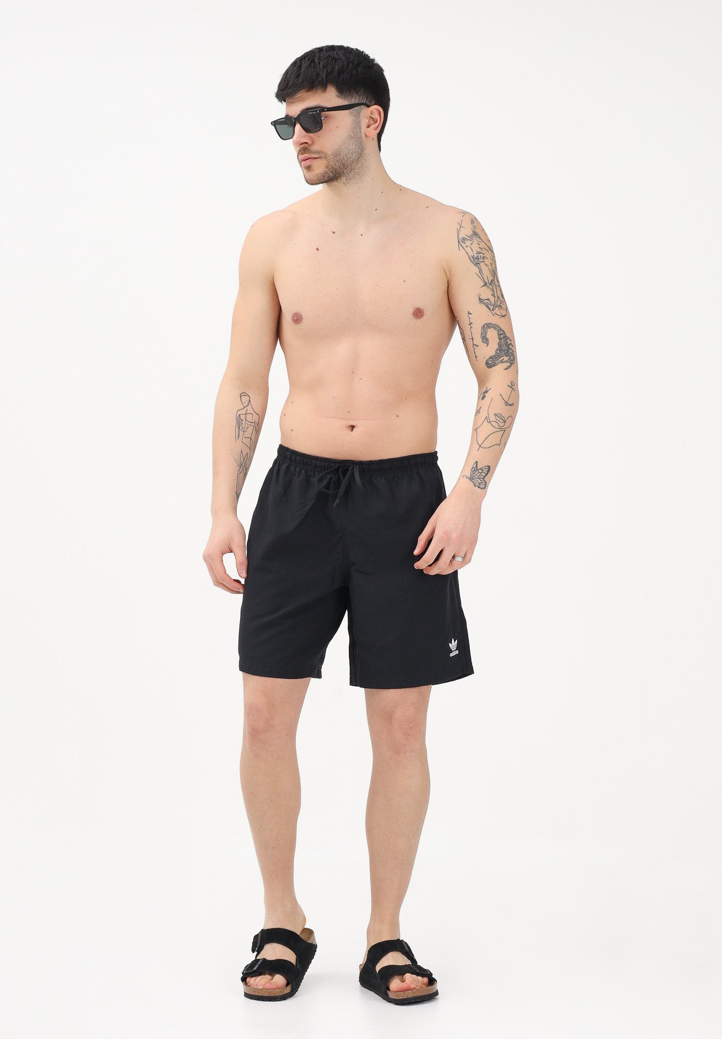 ADIDAS ORIGINALS Shorts mare ADICOLOR nero da uomo JC9184 . ADIDAS ORIGINALS 
