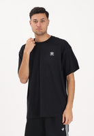 ADIDAS ORIGINALS T-shirt a manica corta Trefoil Essentials Oversized nera da uomo JD0349 . ADIDAS ORIGINALS 